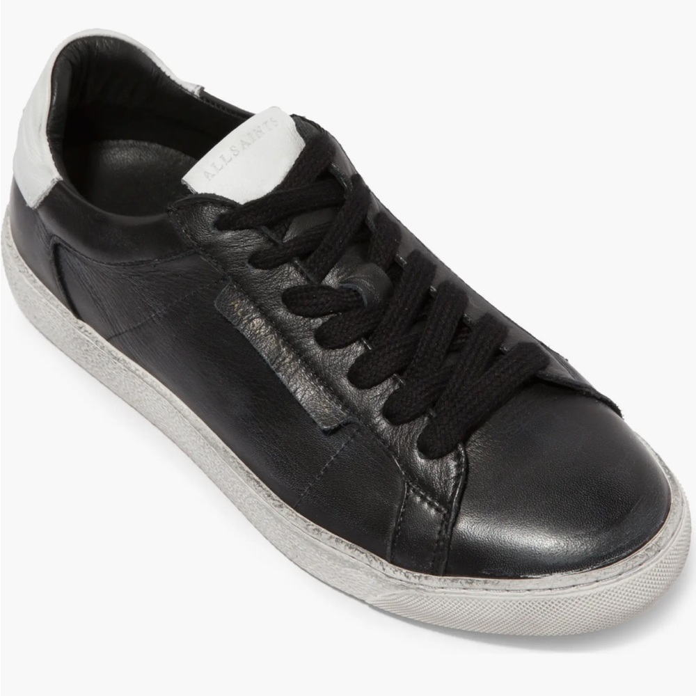 AllSaints Sheer Low Top Sneaker black white 37/7